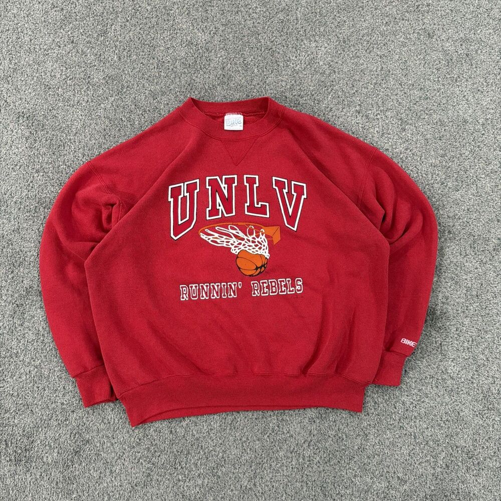 Vintage 80s UNLV Runnin' Rebels Basketball Sweatshirt XL BIKE USA Made NCAA